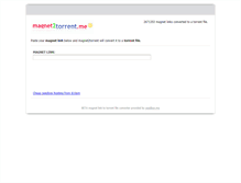 Tablet Screenshot of magnet2torrent.me